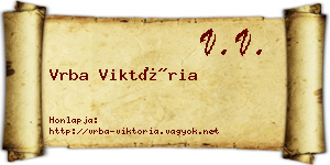 Vrba Viktória névjegykártya